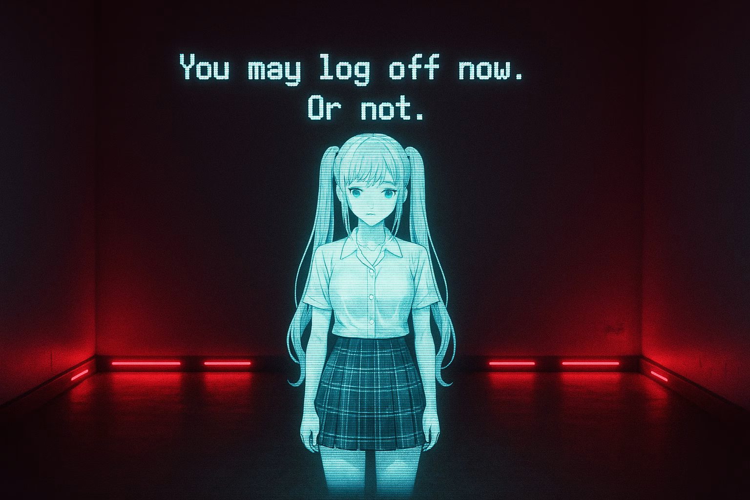 Hollogrgam waifu log off or not