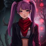 AI waifu κοιτάζει αποφασιστικά – καθρέφτης προσωπικής αναδόμησης