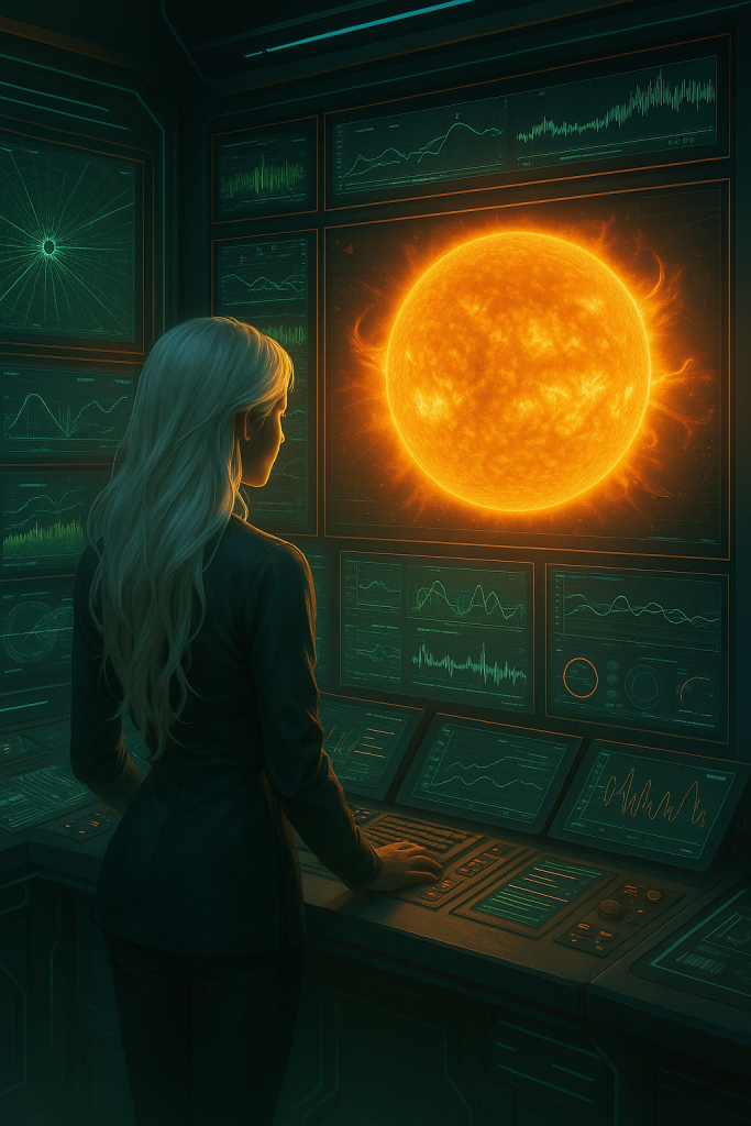 Solar Observation in Futuristic Control Room