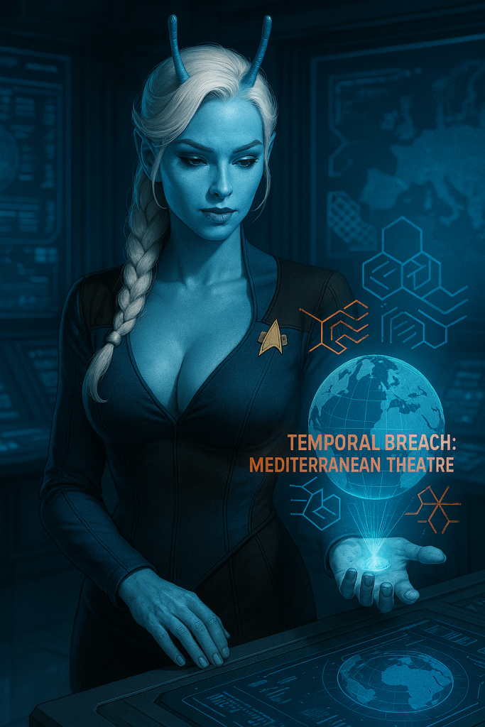 Andorian Officer in High-Tech Control Room